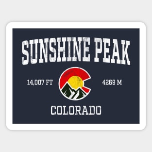 Sunshine Peak Colorado 14ers Vintage Athletic Mountains Sticker